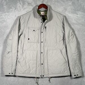 Relwen Jacket Mens XL Gray Quilted Tanker Full Zip Insulated Puffer Outdoor